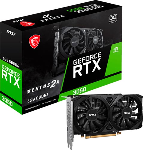 фото Видеокарта msi geforce rtx 3050 ventus 2x 6g oc