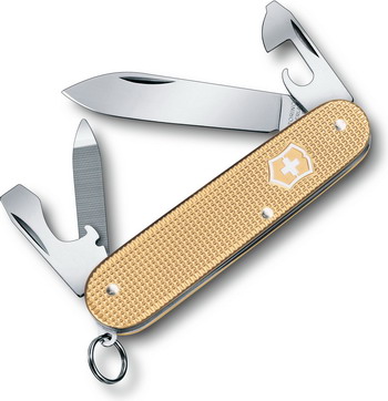 

Нож перочинный Victorinox, Cadet Alox 84 мм 9 функций алюминиевая рукоять золотистый