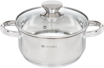 

Кастрюля Daniks Оптима QS-S-16/GS-01201-16CA