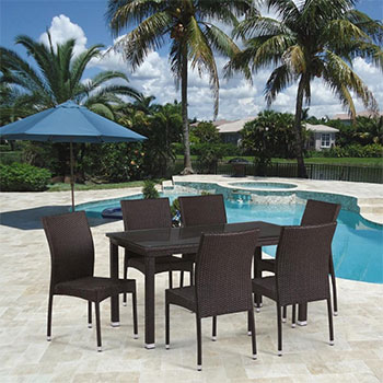 

Комплект мебели Афина, T 256 A/Y 380 A-W 53 Brown 6Pcs