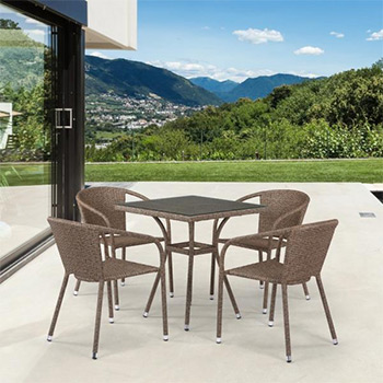 

Комплект мебели Афина T 282 BNT/Y 137 C-W 56 Light Brown 4Pcs