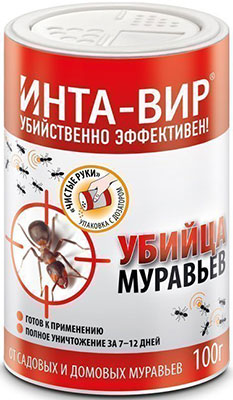 Инсектицид Инта Вир от муравьев в банке 100 г Сз0102ИНТ01