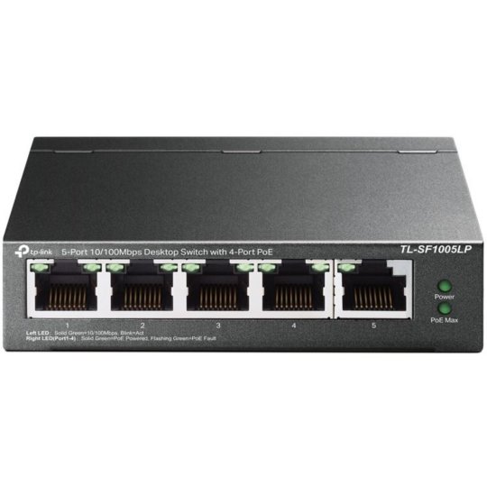 

Коммутатор TP-Link TL-SF1005LP 5x100Mb 4PoE 41W неуправляемый
