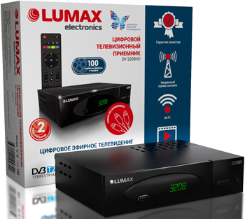 

Цифровой телевизионный ресивер Lumax, DV 3208 HD
