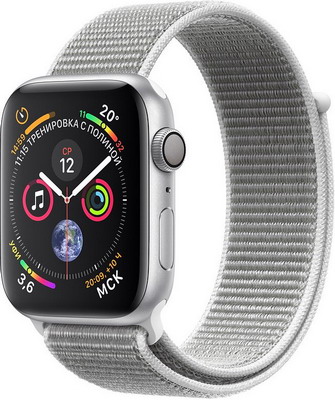 Часы Apple Watch Series 4 GPS 44 mm Silver Aluminium Case with Seashell Sport Loop (MU6C2RU/A) Часы Apple Watch Series 4 GPS 44 mm Silver Aluminium Case with Seashell Sport Loop (MU6C2RU/A)