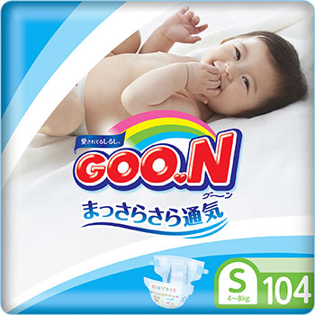 

Подгузники Goo.N S (4-8 кг) 104 шт.