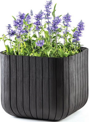 Квадратное кашпо Keter CUBE PLANTER L кашпо cube planter s keter