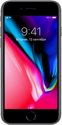 

Смартфон Apple, iPhone 8 128 ГБ серый космос (MX162RU/A)
