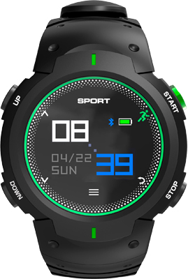 Умные часы NO.1, F13 черно-зеленые (NO.1F13GR)