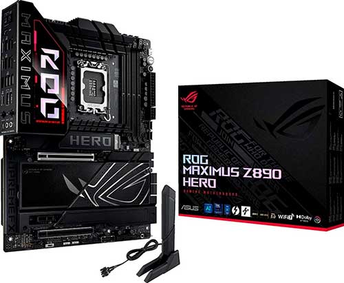 

Материнская плата Asus ROG MAXIMUS Z890 HERO (s1851 ATX) 90MB1ID0-M0EAY0, Черный