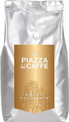 Кофе зерновой Piazza del Caffe Crema Vellutata 1кг кофе в зернах caffe italia crema