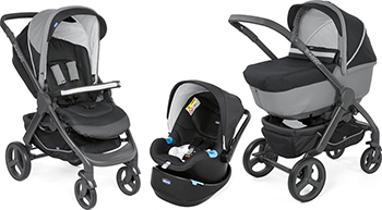

Коляска 3 в 1 Chicco, StyleGo Up Jet Black