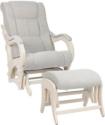Комплект мебели Milli Style кресло и пуф Дуб шампань ткань Verona Light Grey 4627159508513
