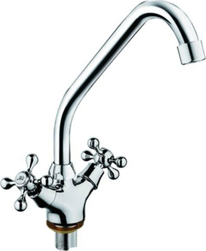 Изображение товара Смеситель для кухни D-Lin хром двухвентильный с поворотным изливом