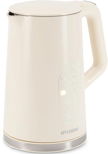 

Чайник электрический Hyundai HYK-S3605, 1.7 л., 2200 Вт (кремовый, металл)