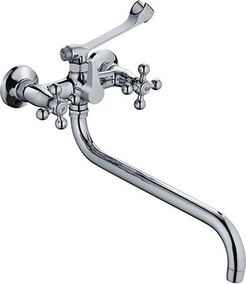 Изображение товара Смеситель для ванны Haiba HB19/хром HB2619-3 с душевым гарнитуром и вращающимся изливом