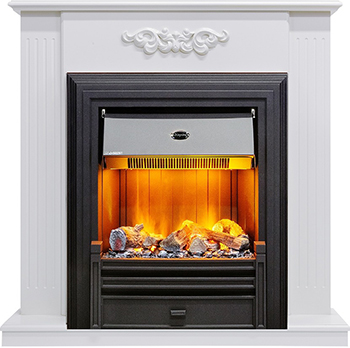 Каминокомплект Dimplex Lumsden с очагом Brookline Black (белый дуб) 1164867788 каминокомплект dimplex glasgow с очагом brookline black венге 1164909837