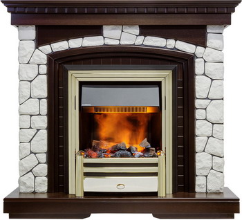 Каминокомплект Dimplex Glasgow с очагом Cavendish (темный дуб) 1264908504 каминокомплект dimplex lumsden с очагом cavendish белый дуб 1264867788