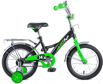 

Велосипед Novatrack, 14'' STRIKE чёрный-зелёный 143 STRIKE.BKG8