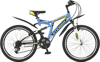 

Велосипед Stinger, 24'' Highlander 100 V 16 5'' синий 24 SFV.HILAND1.16 BL7
