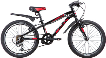 Велосипед Novatrack 20'' PRIME чёрный алюм. 6-скор TY21/TS38/SG-6SI V-brake