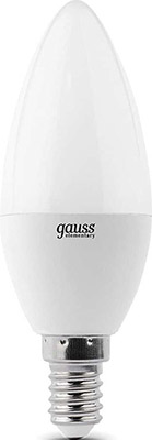 

Лампа GAUSS LED Elementary Свеча 6W E14 470lm 6500K 33136