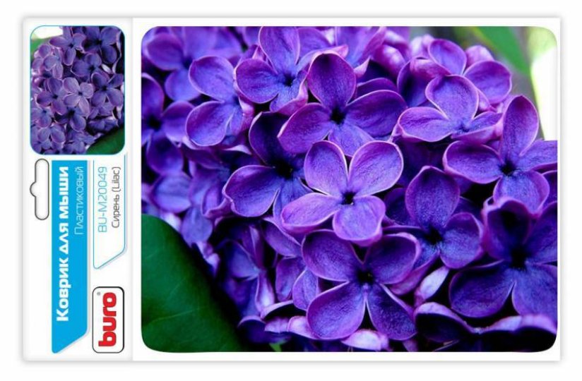 

Коврик для мышек Buro BU-M20049 Мини рисунок/сирень 230x180x2мм