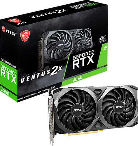 фото Видеокарта msi geforce rtx 3060 ventus 2x 12g oc