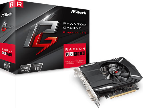 фото Видеокарта asrock radeon rx 550 phantom gaming 2gb (pg radeon 550 2g)