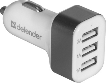 Автомобильное зарядное устройство Defender UCA-03 3 порта USB 83570