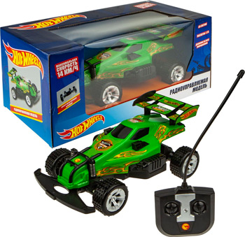 Фото - Машинка багги на р/у 1 Toy Hot Wheels зелёная Т10975 машинка багги на р у 1 toy hot wheels синяя т10980