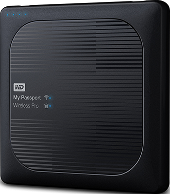 Внешний жесткий диск (HDD) Western Digital USB3/WIFI/SD 1TB 2.5'' BLACK WDBVPL0010BBK-RESN