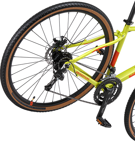 Велосипед Stark Gravel 7003 D лимонный матовыйоранжевый зеленый 18 HQ-0014088