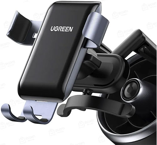 фото Подставка-держатель ugreen lp274 (30401) gravity phone holder for round air vent, для круглых вентиляционных решеток авто, серый