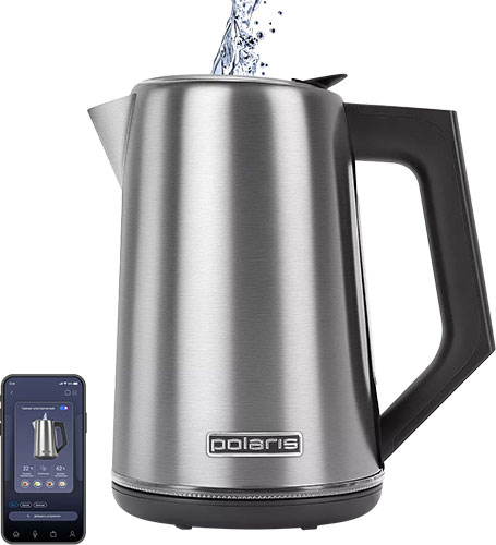 

Чайник электрический Polaris PWK 1746 CAD Wi-Fi IQ Home, стальной, Нержавеющая сталь