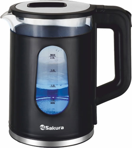 Изображение товара Электрический чайник Sakura SA-2735BK с подсветкой 2.3 л Изображение товара Электрический чайник Sakura SA-2735BK с подсветкой 2.3 л