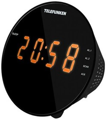 

Радиочасы Telefunken, TF-1572 (черный с янтарным)