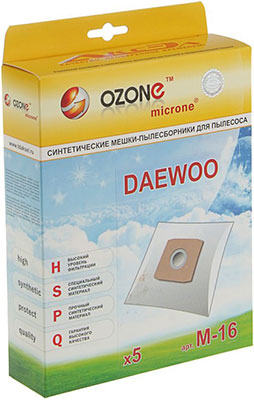 Мешки-пылесборники Ozone M-16 синтетические для пылесоса 5 шт