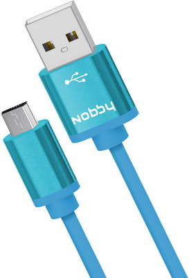 USB кабель Nobby Practic microUSB 1 м 2А DT-005 синий 0204NB-005-001 переходник bb 001 001 usb c microusb черный