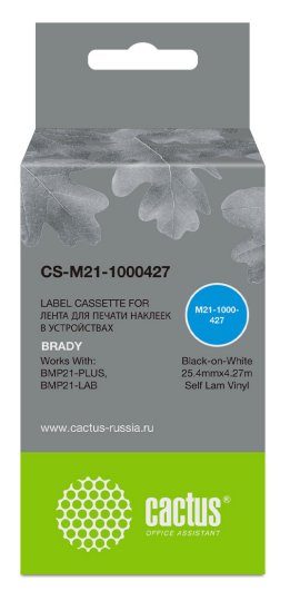 

Картридж ленточный Cactus CS-M21-1000427 черный для Brady BMP21-PLUS, BMP21, BMP21-LAB