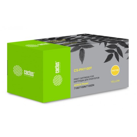 

Картридж лазерный Cactus CS-PH7100Y 106R02608 желтый (4500стр.) для Xerox Phaser 7100/7100N/7100DN