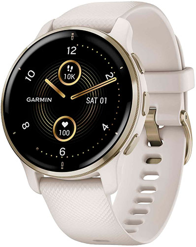 фото Часы garmin venu 2 plus ivory+cream gold