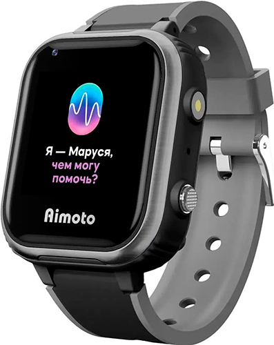 фото Детские умные часы aimoto iq 4g, с голосовым помощником маруся, черные (8108802)