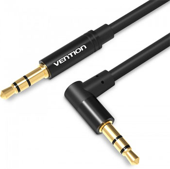 

Кабель Vention, аудио Jack 3 5 mm M/Jack 3 5 mm M угол 90 - 1м Черный BAKBF-T