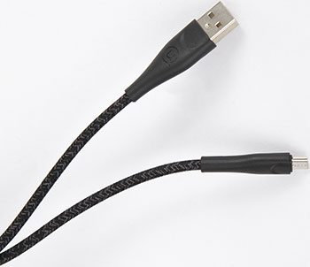 Кабель Usams SJ393 USB – micro USB (1 м) нейлоновая оплетка черный (SJ393USB01) кабель dotfes usb micro usb a03m transparent 1 м gold