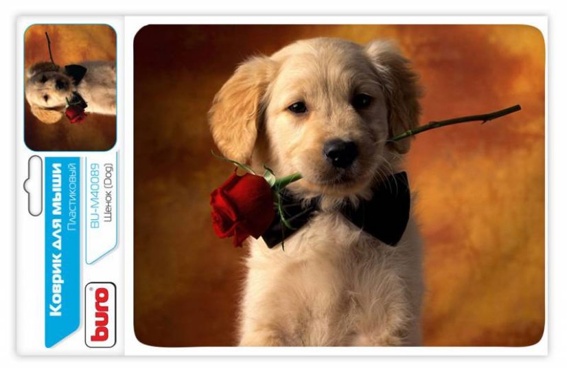 

Коврик для мышек Buro BU-M40089 Мини рисунок/щенок 230x180x2мм