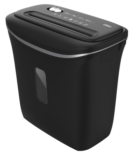 

Уничтожитель бумаги (шредер) Cactus Deli E9945 черный (секр.P-4) фрагменты 6лист. 12лтр. скобы пл.карты