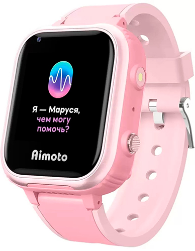 фото Детские умные часы aimoto iq 4g, с голосовым помощником маруся, розовые (8108801)