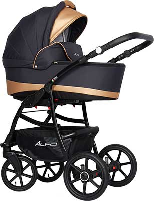 Коляска Riko ALFA Ecco (2 в 1) (RIKO BASIC) 02 графит песочный