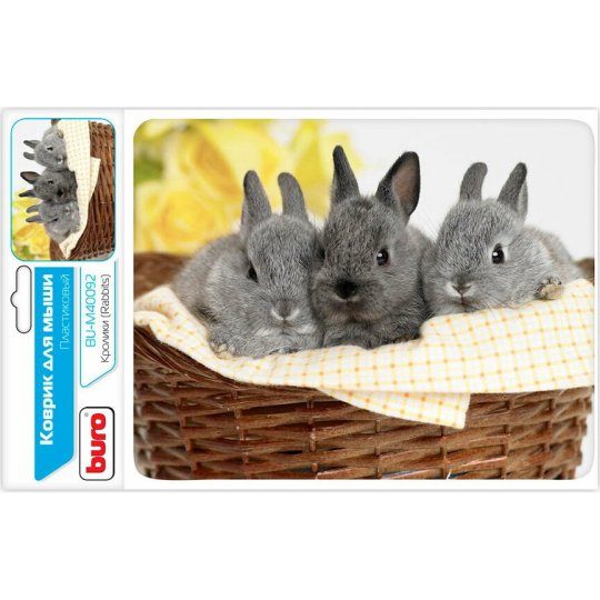 

Коврик для мышек Buro BU-M40092 Мини рисунок/кролики 230x180x2мм